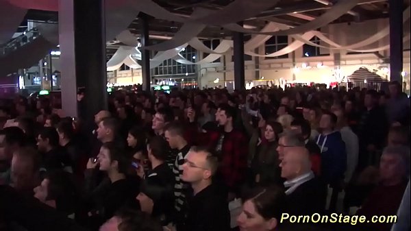 hot lezzy pornography display on public stage