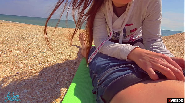 Stranger jism in my undies on the beach Risky public Internal ejaculation