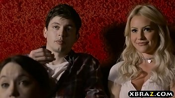 Teenager fucks bf in the cinema with her stepmother there