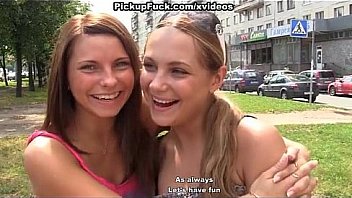 Two sexy nymphs in hot outdoor fuck