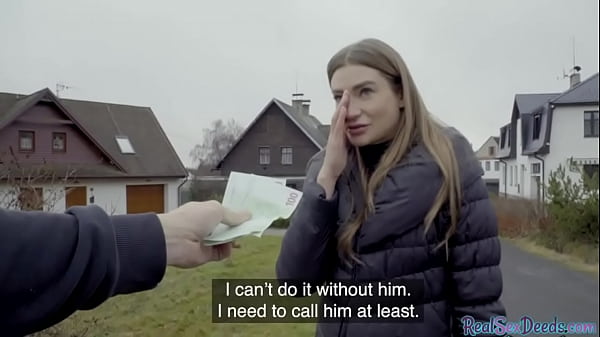 Horny blonde nubile gets picked up and does bj to monstrous beefstick