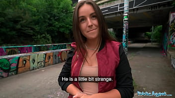 Public Agent student likes getting her vagina penetrated hard by a stranger outdoors in Prague