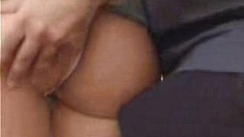 Groped jeans mini-skirt