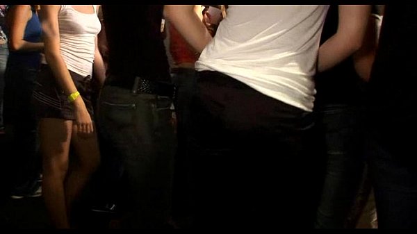 Hard core group-sex in night club