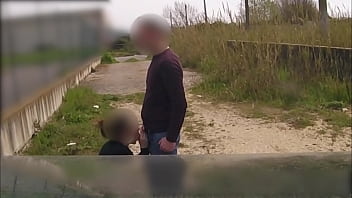 Horny Lecturer asks student to fuck outside in public parking lot on camper bondage mask and jizzing in mouth – Almost caught by stranger Risky Public Fuckfest