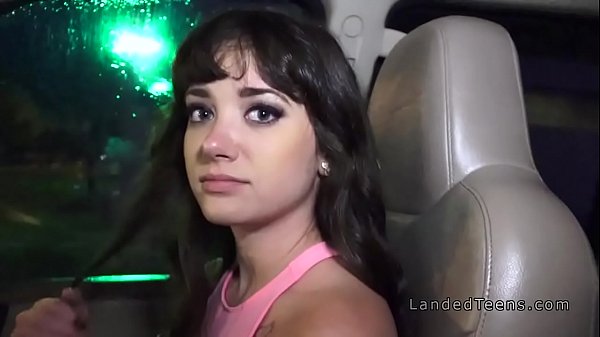 Dude gives a lift and dick to teenie hitchhiker