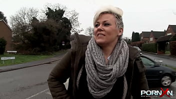 Ultra-kinky Euro blonde cougar with big tits Bree Branning flashing her assets and pissing in the public
