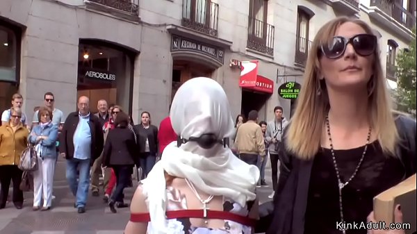 Slender Spanish tart ass fucking banged in public