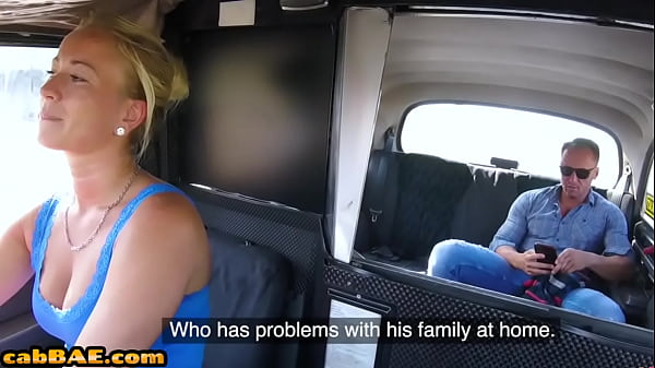 Blonde Czech cabbie fellates off her passenger before romp
