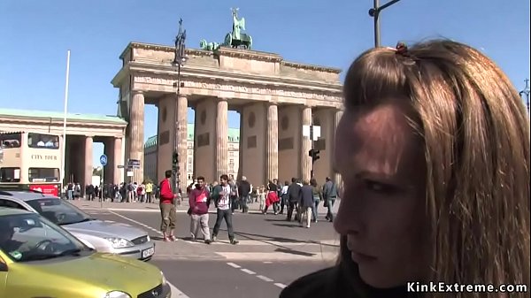 Huge-chested rough banged in sadism & masochism outdoor