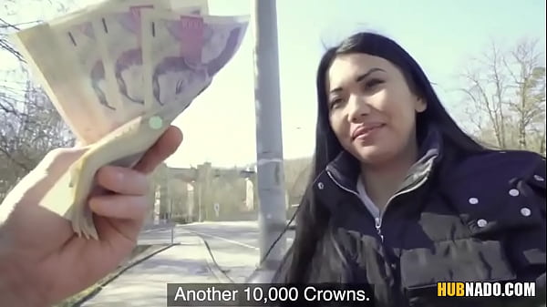 Dark haired cutie Alina Crystall gets fucked on the street