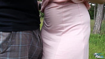 Horny blondie is taken in the camper to love her very first public fucky-fucky in the forest