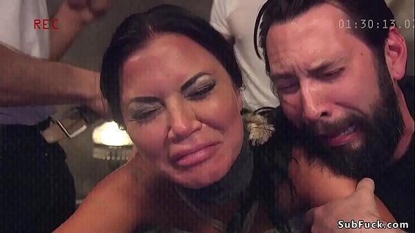 XXL tits wifey gets double penetration group fucking