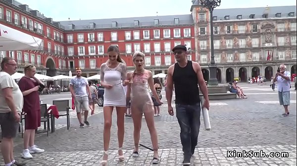 Naked victim packaged in foil in public