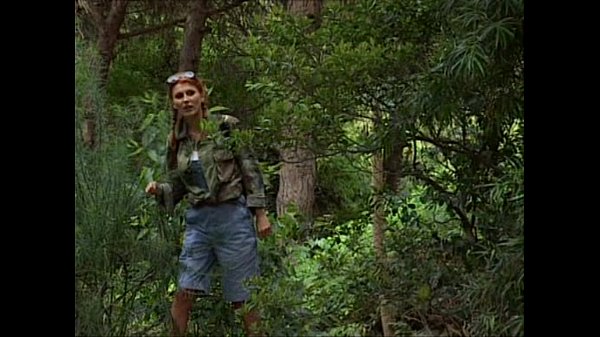 Nikolette stagging on bang-out in the forest