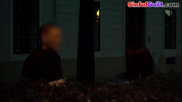 Phat ass white girl euro pulled by priest for cowgirl in van