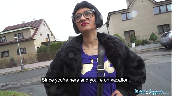 Public Agent French honey Candy Scott has her raw twat crammed by a big dick