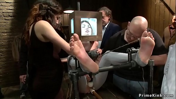 Ginger-haired and blonde subs public banged