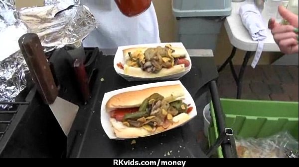 Desperate teenager naked in public and fucks to pay rent 29