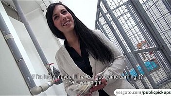 Working euro honey side tracks in working a fuckpole in public and squirts