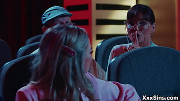 Youthful duo caught having fuck-fest in cinema