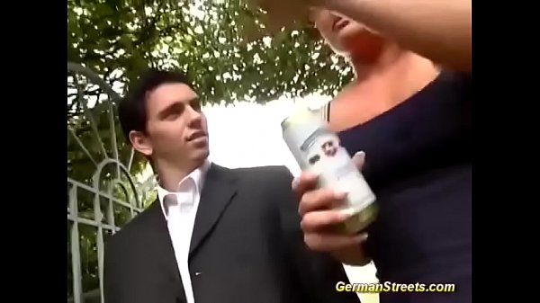 chubby sandy-haired picked up for outdoor orgy