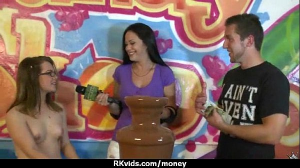 Bitchy first-timer honey is paid cash from some crazy public romp 30