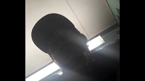 Rock hard lollipop public bathroom masturbating and jizzing