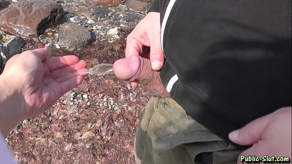 Slutwife Marion pissed on in public