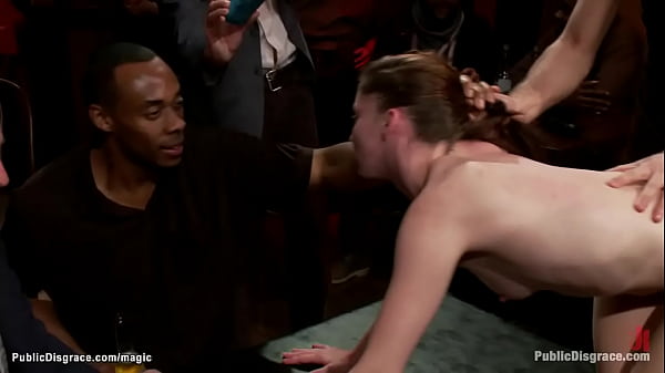 Zippered gimp fucked in public