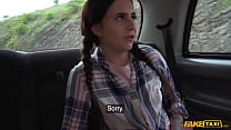 Faux Cab – Pretty teenage horny for wood gets what she wants in the back seats of the cab