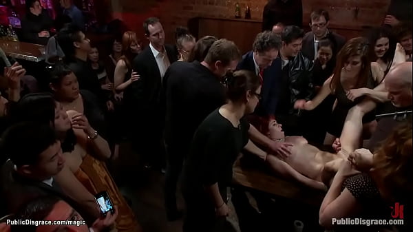 Crimson head marionette rectally fucked in public