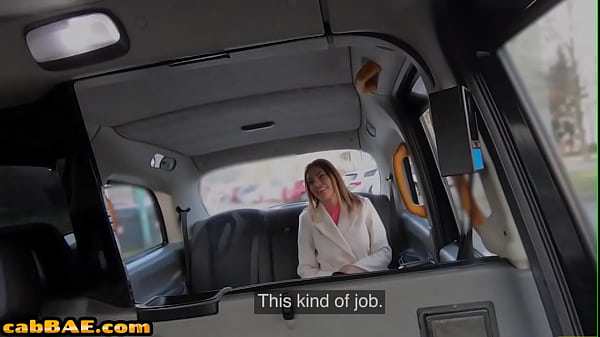 Silicone knockers stunner fucked in cab outdoor for free-for-all rail