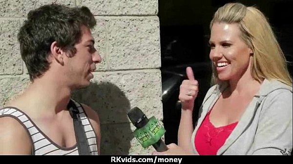 Promiscuous fledgling stunner is paid cash from some crazy public hump 17