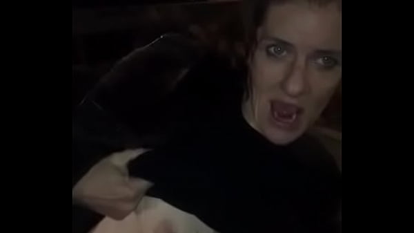 Street Mature Granny display twat and knockers