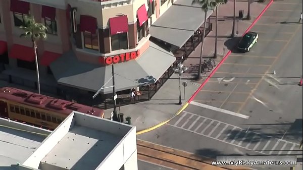 Two pretty honeys get naked public