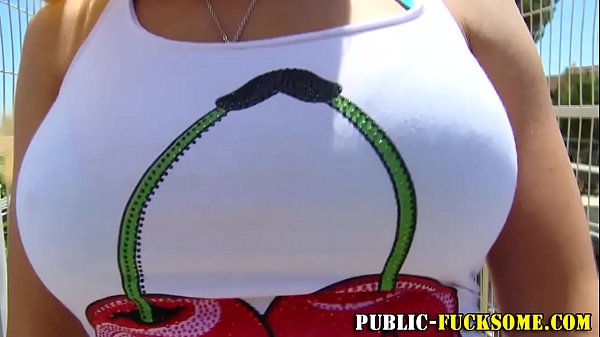 Buxomy fledgling shows tits