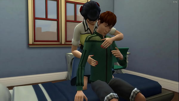 Japanese Step-mom catches her cherry stepson masturbating in front of the computer and helps him have fucky-fucky for the very first time in his life | Hot asian cougar