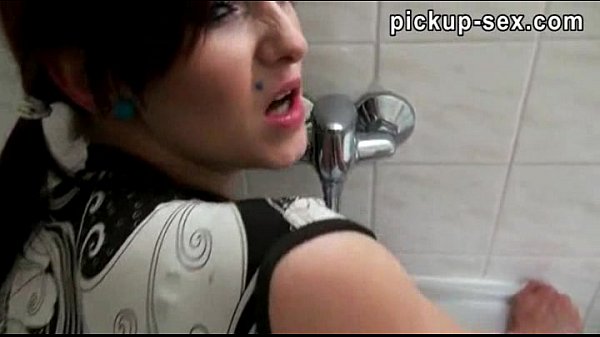 Red-haired first-timer coed public flashing and ass fucking boner railing