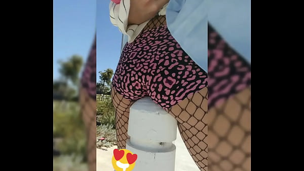 Railing hard wood in the park