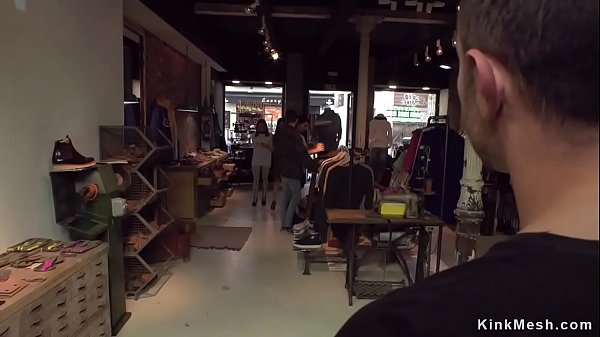 Euro stunner assfuck group-fucked in boutique
