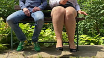 Outdoor MILF Lets Step Sonny Jizz Quickly From Her Milking