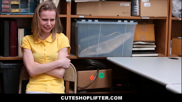 Adorable Blonde Skinny Teenie Caught Stealing Fucked By Officer