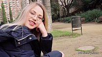 Dude fucked hot blonde inexperienced student in the park