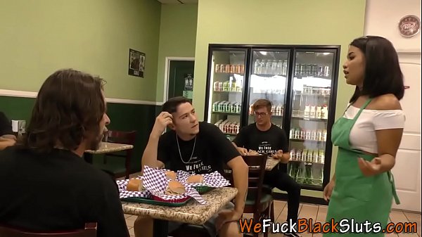 Black nubile munches cummed over pitta