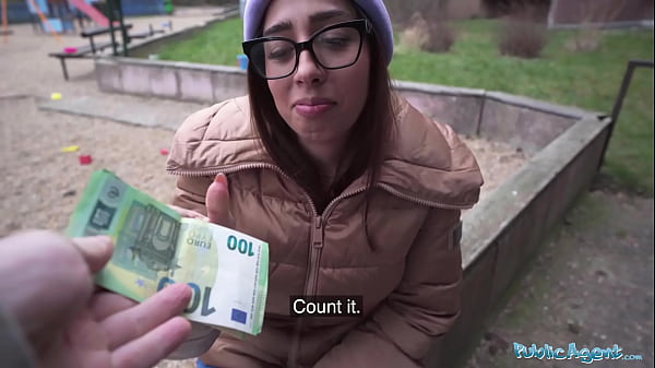 Public Agent Ale Danger demonstrating how far she can deepthroat a big fat schlong