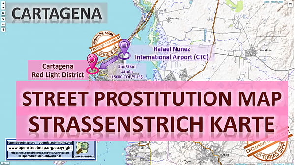 Cartagena, Colombia, Fuck-a-thon Map, Street Map, Rubdown Parlours, Brothels, Whores, Callgirls, Bordell, Freelancer, Streetworker, Escorts, Nubiles, Oral jobs