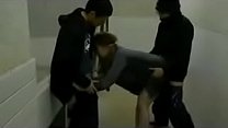 Asian bitch group hump in public rest room