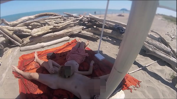 Exhibitionist Lecturer Outdoor Unexperienced Cougar Handjob Big Boner on Bareness Beach public in front of hidden cam with jism P2 – MissCreamy