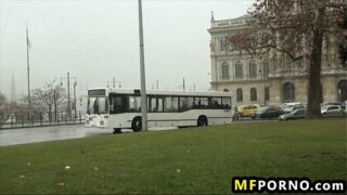 Blondie fucked on public bus Lindsey Olsen 1